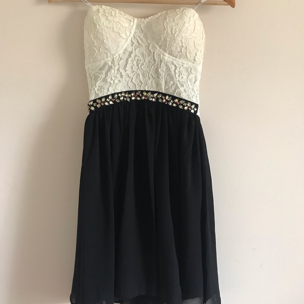 Strapless cocktail dress
